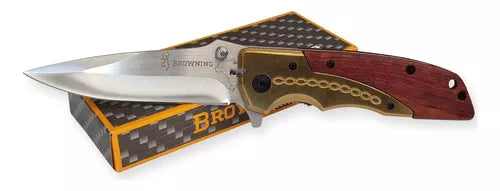 Canivete Tático Semi Automático Original Browning Gold