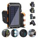 Powerbank 20000 Mah Carregador Solar C/luzes + Bússola Preto.