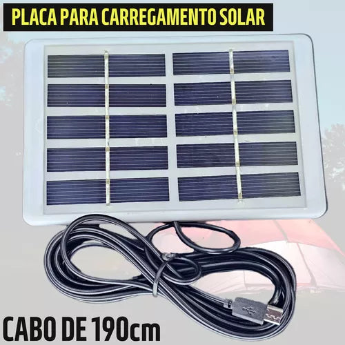 Lâmpada Camping Lampião Led Potente Solar Usb Barraca Pesca