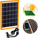 Placa Solar Carregador Usb Varias Entradas 6v Celular Tablet