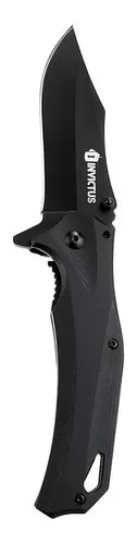 Canivete tático Spunk Invictus afiado com trava liner lock aço inoxidável All Black para EDC