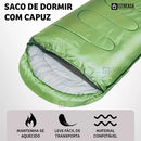 Saco De Dormir Com Capuz Estocasa Impermeável Zíper Acampar