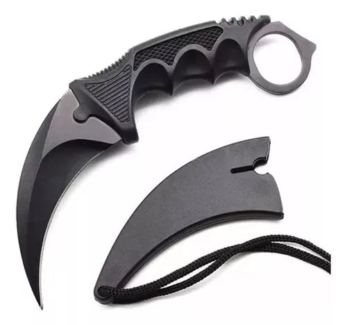 Kit 2 Karambit Faca Afiada Tática Militar + Bainha
