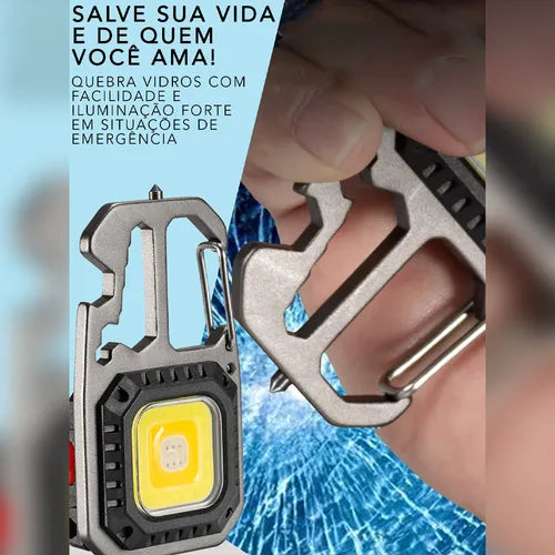 Lanterna Magnetica Multi Função De Bolso Pesca Caça Mecanica Cor da lanterna Preto Cor da luz Quadrado