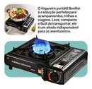 Bestfer fogareiro portátil camping ascendimento automático com Maleta
