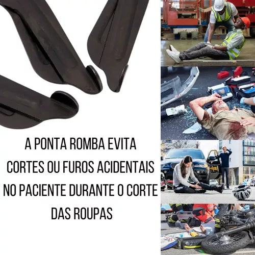 Tesoura Edc Ponta Romba Aph Resgate Samu Bombeiros Original