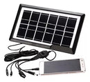 Carregador Portátil Placa Energia Painel Solar Usb Celular Cor Preto