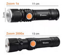 Lanterna Tatica Militar Super Led T6 Com Zoom Potente Usb Recarregável Kaizu