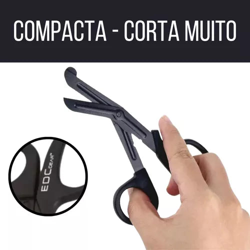 Tesoura Edc Ponta Romba Aph Resgate Samu Bombeiros Original