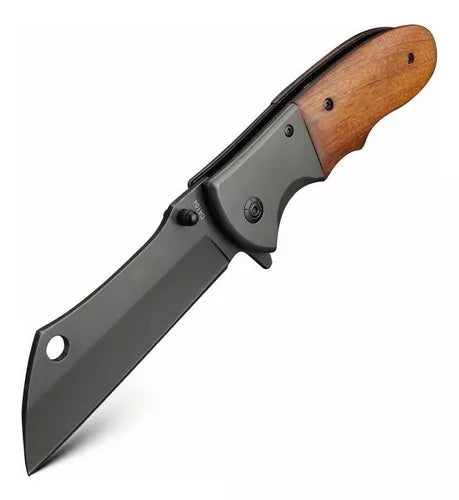 Canivete Semiautomático Boker Trilha Camping Tático Pesca Cor Madeira
