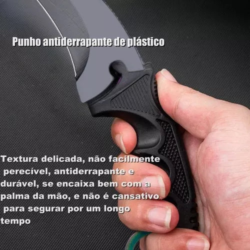 Kit 2 Karambit Faca Afiada Tática Militar + Bainha